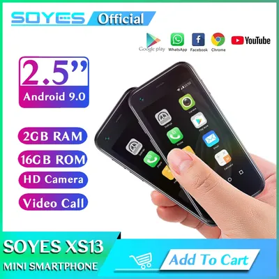 SOYES-Mini téléphone portable Android avec écran 2.5 " caméra HD emplacement EpiTF pour touristes