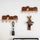 Porte-clés de maison en bois rétro porte-clés mural rangement T1 accessoires décoratifs pour la
