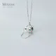 Modian-Collier pendentif visage de chat en cristal vert pour femme argent regardé 925 collier