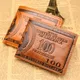 Dihope-Portefeuille en cuir avec motif dollar américain pour homme porte-cartes photo grande