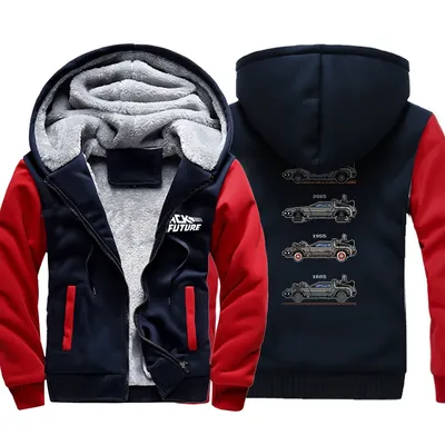 The Cars Bring You To The Future Hoodies pour hommes Optics Zip Up Jackets Pocket Smile Warm