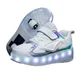 Chaussures de patin à roulettes pour enfants 2 roues LED rechargeables par USB chaussures de