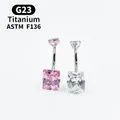 G23 – Piercing de nombril chirurgical en acier titane bijoux de corps bouton de ventre bijoux de