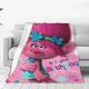 Couverture de jet légère multifonctionnelle Anime Trolls couette fine en peluche sourire film de