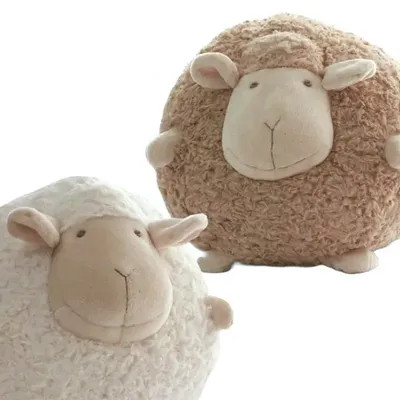 Mouton en peluche en forme de boule pour enfants animal en peluche simulation de beurre d'agneau