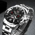 montre homme Montres de luxe en acier inoxydable pour hommes montre-bracelet à Quartz pour hommes