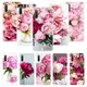 Coque de téléphone élégante fleur de pivoine sur vase rose violet Xiaomi Redmi Note 10 11 9 8