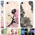 Coque de téléphone transparente en silicone TPU souple avec dessin animé étui pour iPhone 4 4s 5