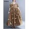 Robe longue décontractée en coton et lin pour femmes robes vintage vêtements féminins élégants