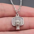 Collier pendentif de basket-ball pour femme document en argent antique livraison directe 20x15mm