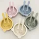 Cuillère en silicone souple sans BPA pour bébé ensemble d'ustensiles nourriture auxiliaire