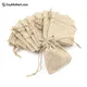 Petit sac en toile de jute pour bijoux poudres de lin sac à cordes de proximité emballage de