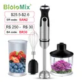 Biolomix 1200W 6 Vitesses 4 En 1 Mélangeur de Bâton de Main de Robot Culinaire avec 800ml Hachoir