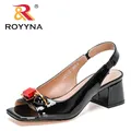 ROYYNA-Sandales à Talons Hauts en Cuir de Vache group pour Femme Chaussures Correctrices en Métal
