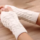 Gants d'hiver à demi-doigts en l...