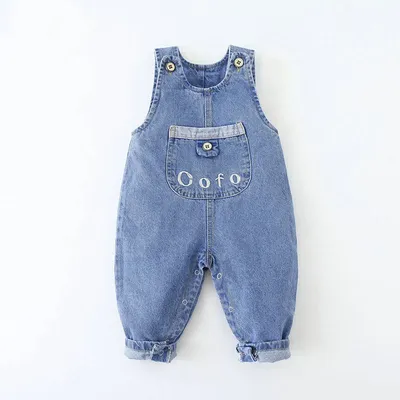 DIIMUU-Salopette en jean pour bébé garçon et fille de 1 à 5 ans vêtement long et décontracté à la