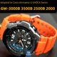 Bracelet de montre en silicone orange noir pour mol G-SHOCK 5121 GW-3500B GW-3000B GW-2000 hommes