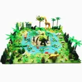 MOC-décennie s de construction d'animaux de la forêt tropicale jouets de jungle arbre à fleurs