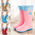 Bottes hautes imperméables pour femmes chaussures d'eau pour les jours de pluie grandes chaussures