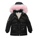 Manteau chaud d'hiver pour enfants Parkas pour garçons et filles Veste combinée Zip Optics Sweat