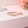 Bagues fines pour femmes anneau fin en forme de cœur amour mignon accessoires quotidiens cadeaux