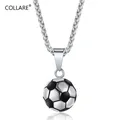 ChainsPro-Pendentif de football dégoulinant d'huile en acier inoxydable pour homme SION L collier