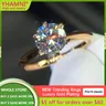 YHAMNI – bague de mariage en or avec tampon KRGP pour femme bijou de couleur Solitaire 2 Carat de