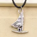 Collier de surf en cuir noir pour femmes pendentif bijoux Punk ras du cou cadeau d'amitié