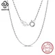 Rinntin – chaîne Fine en bambou pour femmes en argent Sterling 925 40cm/45cm/50cm collier pour