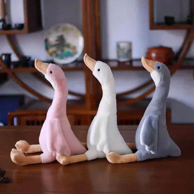 Peluche d'Oie à Long Cou pour Enfant Poupées Mignonnes et Douces Animaux Jouets pour Bébés