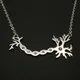 Collier d'anatomie en argent pour adolescents adolescents geek