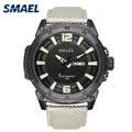 SMAEL-Montre numérique à grand cadran pour homme horloge de sport étanche style militaire marque