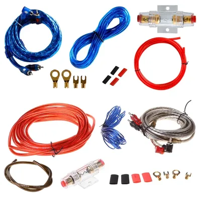 Support d'amplificateur de caisson de basse pour voiture 1500w 8ga Kit de fusibles de Câblage