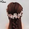 Meldel-Bijoux pour cheveux en fil de cuivre pour femmes accessoires pour coiffure de mariée perle