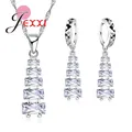 Boucles d'oreilles pendantes avec pompon en cristal pour femme collier en argent 925 accessoires