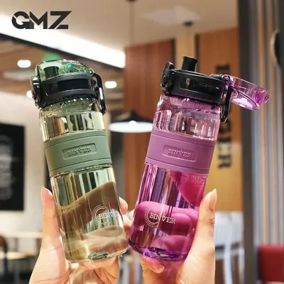 Bouteille d'eau de sport en plein air portable verres étanches bouteille à boire tasse en