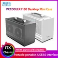 Pccooler Mini Boîtier I100 ITX d'Ordinateur de Bureau Boîte de Transport Toute en Aluminium HTPC