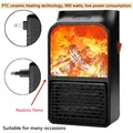 Petit radiateur électrique Portable en céramique Thermostat de ventilateur contrôle de cheminée