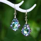 Boucles d'oreilles goutte d'eau en cristal arc-en-ciel pour femmes boucles d'oreilles pendantes