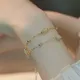 Perles Hetian naturelles réglables pour dames double couche bracelet jonc design de niche