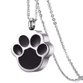 Collier pendentif en acier inoxydable 316L pour animal de compagnie anneau de cendres gravure de