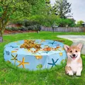 Couvertures de piscine pour chiens rondes imperméables anti-poussière avec motif d'étoile de