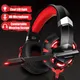 Casque de jeu filaire Super Bass PC Gamer avec réduction de bruit lumière LED micro téléphone