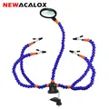 NEWACALOX-Station de soudage avec bras flexibles troisième main secourable loupe 3X support de