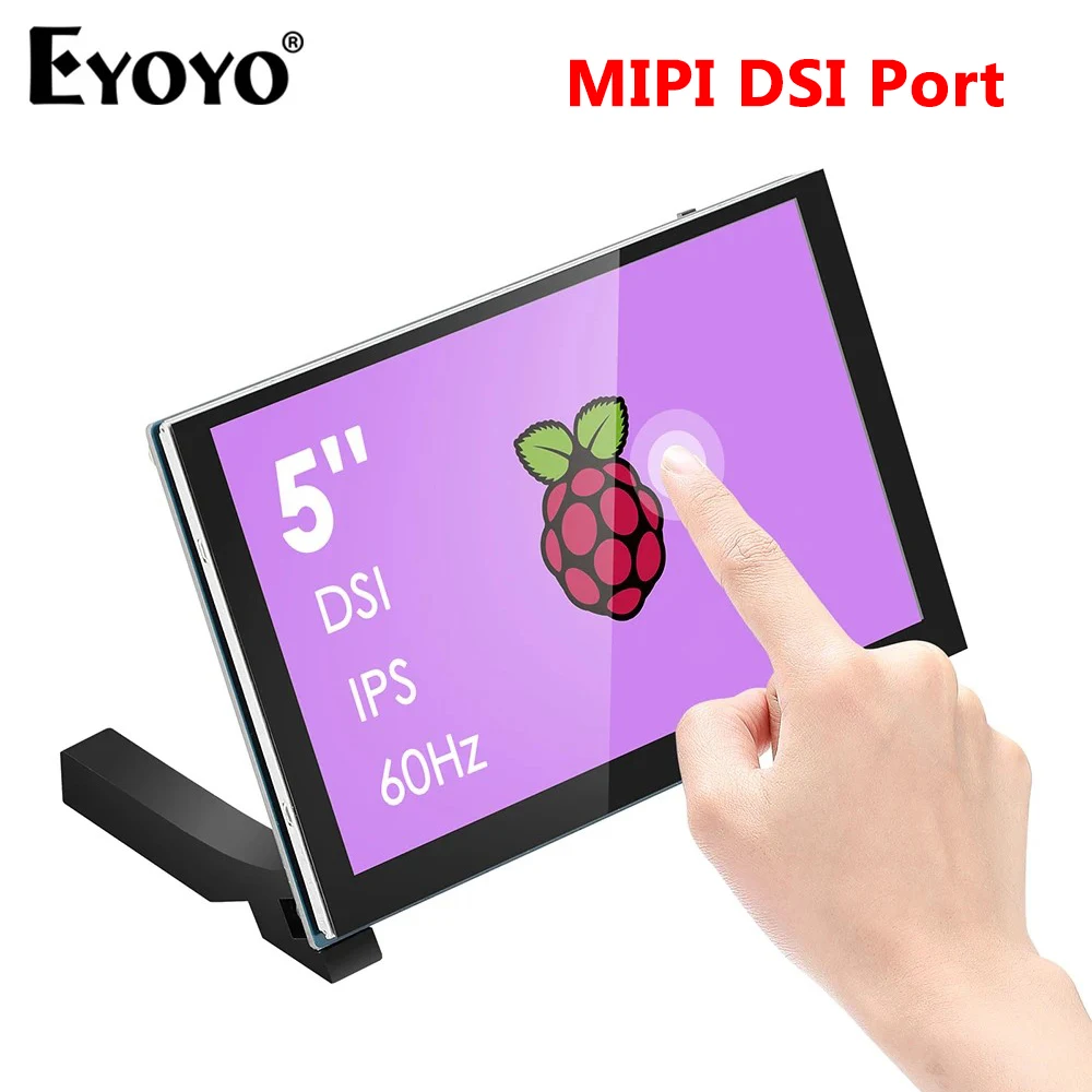 Raspberry Pi 4B/3B +/3B/3A +/2B/B + moniteur à écran tactile 5 pouces 800x480 IPS écran tactile capacitif couleur affichage DSI
