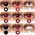 Lentilles de Contact de couleur Halloween 1 paire Cosplay Anime lentilles de Contact lentilles