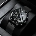 Montres de luxe en acier inoxydable pour hommes marque célèbre maille calendrier montre à quartz