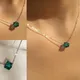 Collier avec pendentif en forme de cœur pour femme bijou coloré en Zircon de luxe Simple chaîne