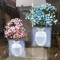 Vase Mural Magique en Caoutchouc et Silicone pour Plantes Hydroponiques Stickers Muraux Fleurs