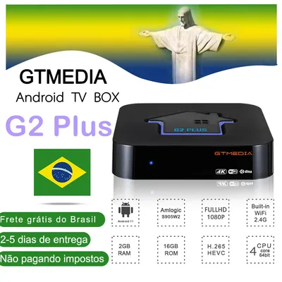 GTMEDIA-NipPlus Android 11 TV Box Amlogic S905W2 Brésil Media First M3U 4K HDCP 1.4 2.2 2G